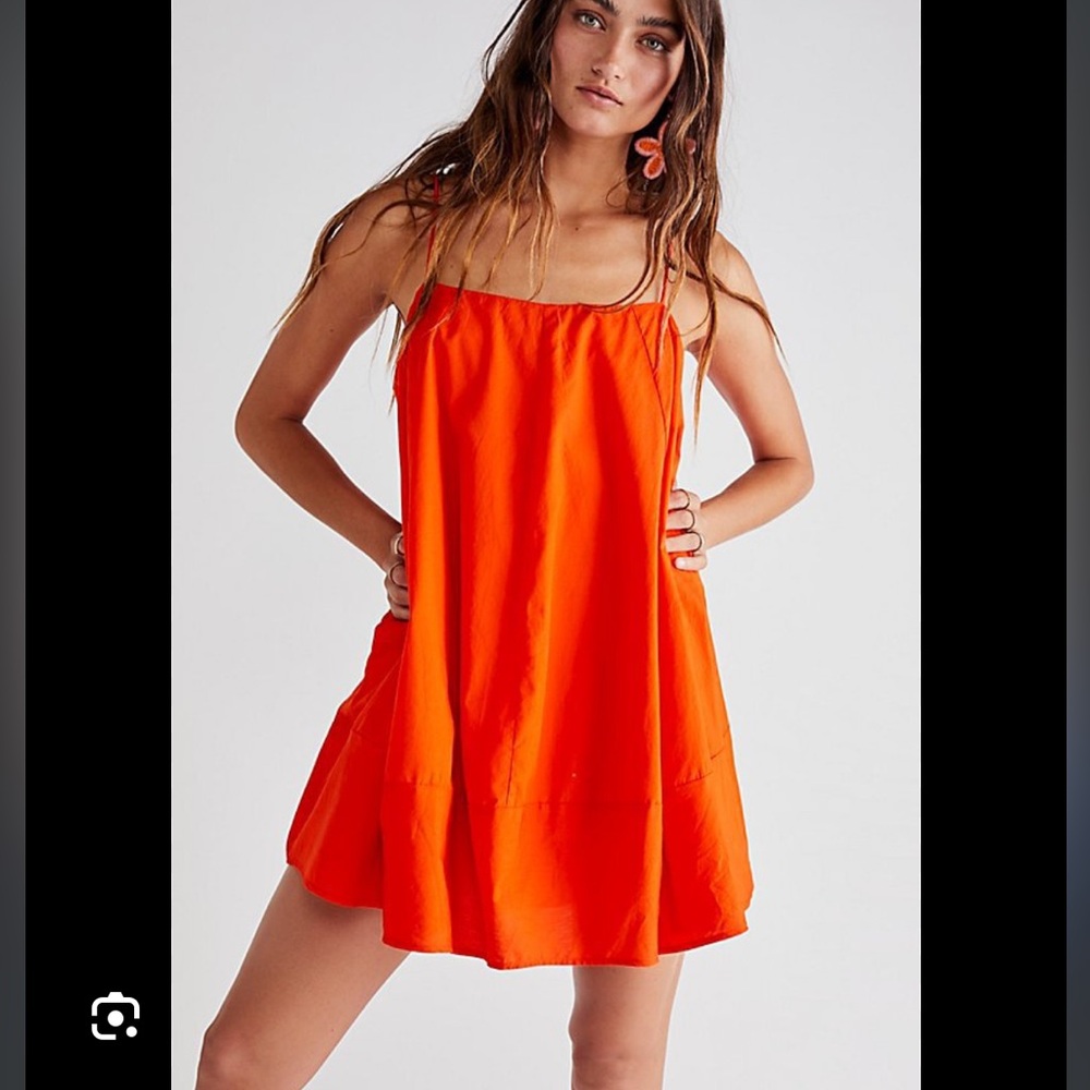 Free People Struttin’ Mini Dress - Size S, Tangerine Tango